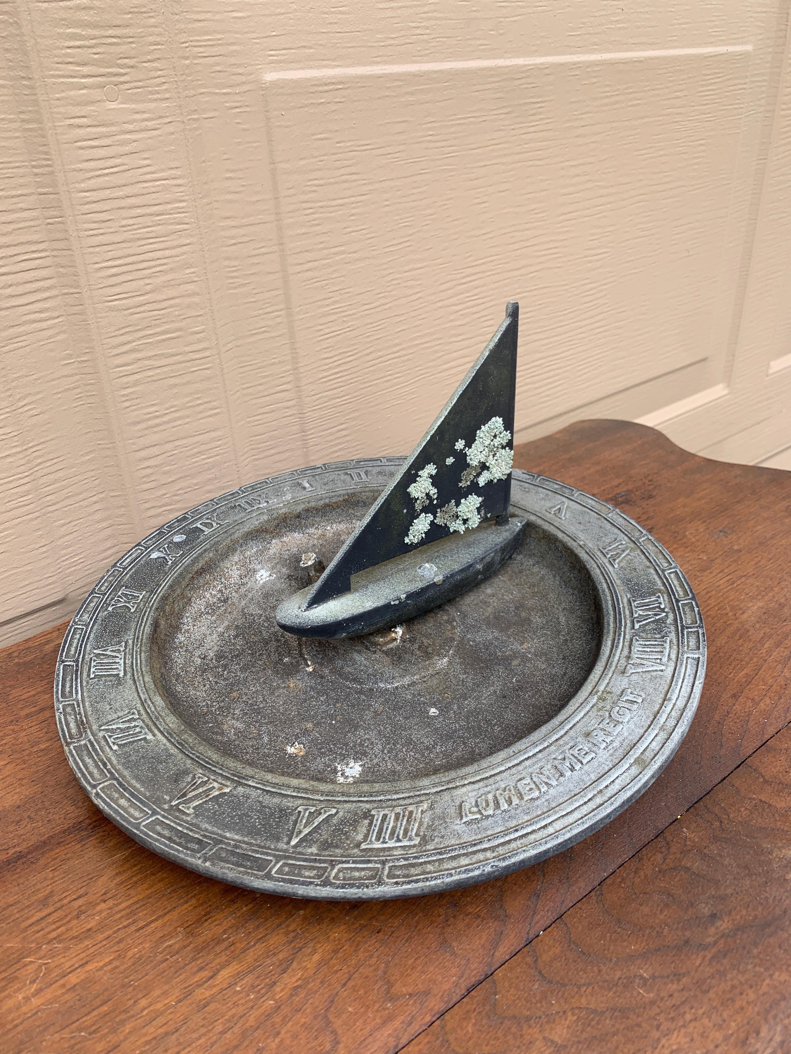 American Vintage Cast Iron Garden Nautical Sundial 