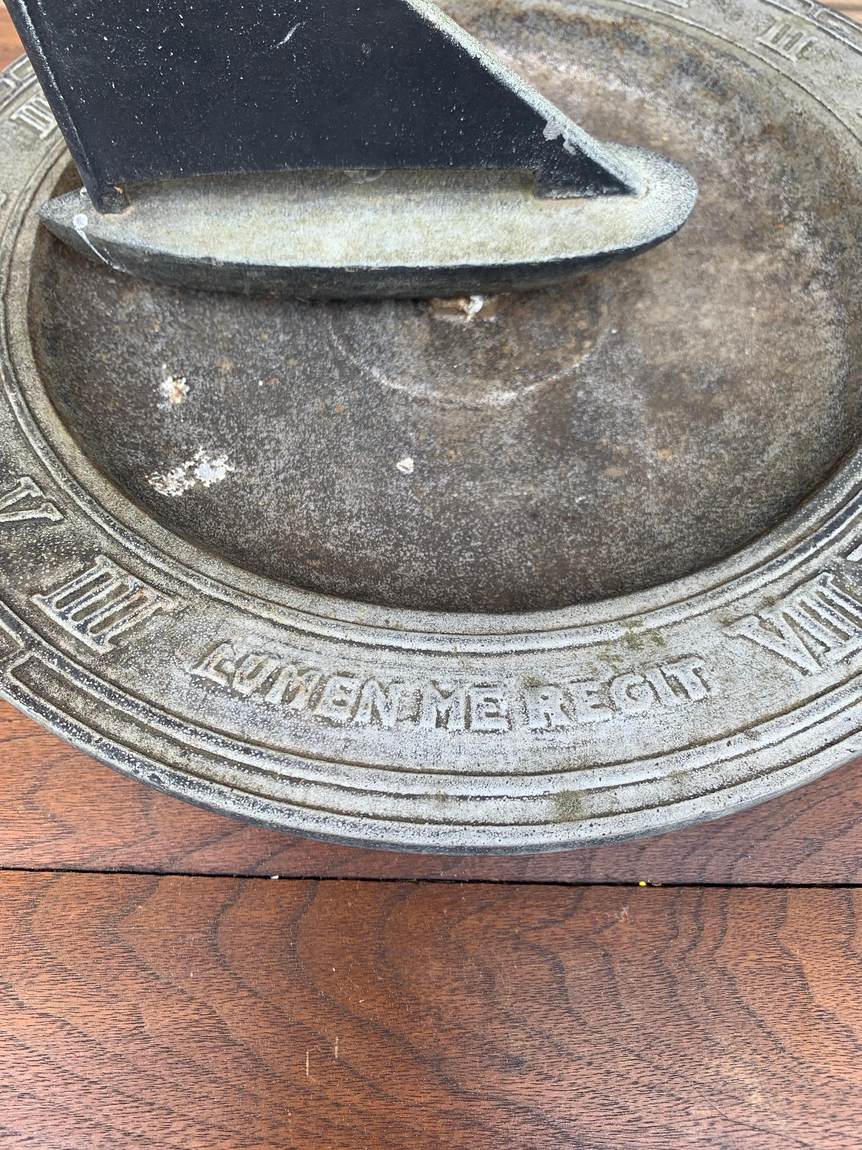 Vintage Cast Iron Garden Nautical Sundial 