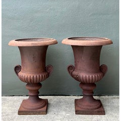 Urne da giardino vintage in ghisa - Coppia