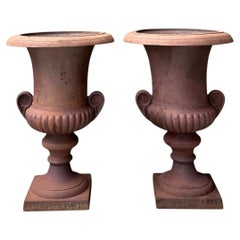 Urne da giardino vintage in ghisa - Coppia