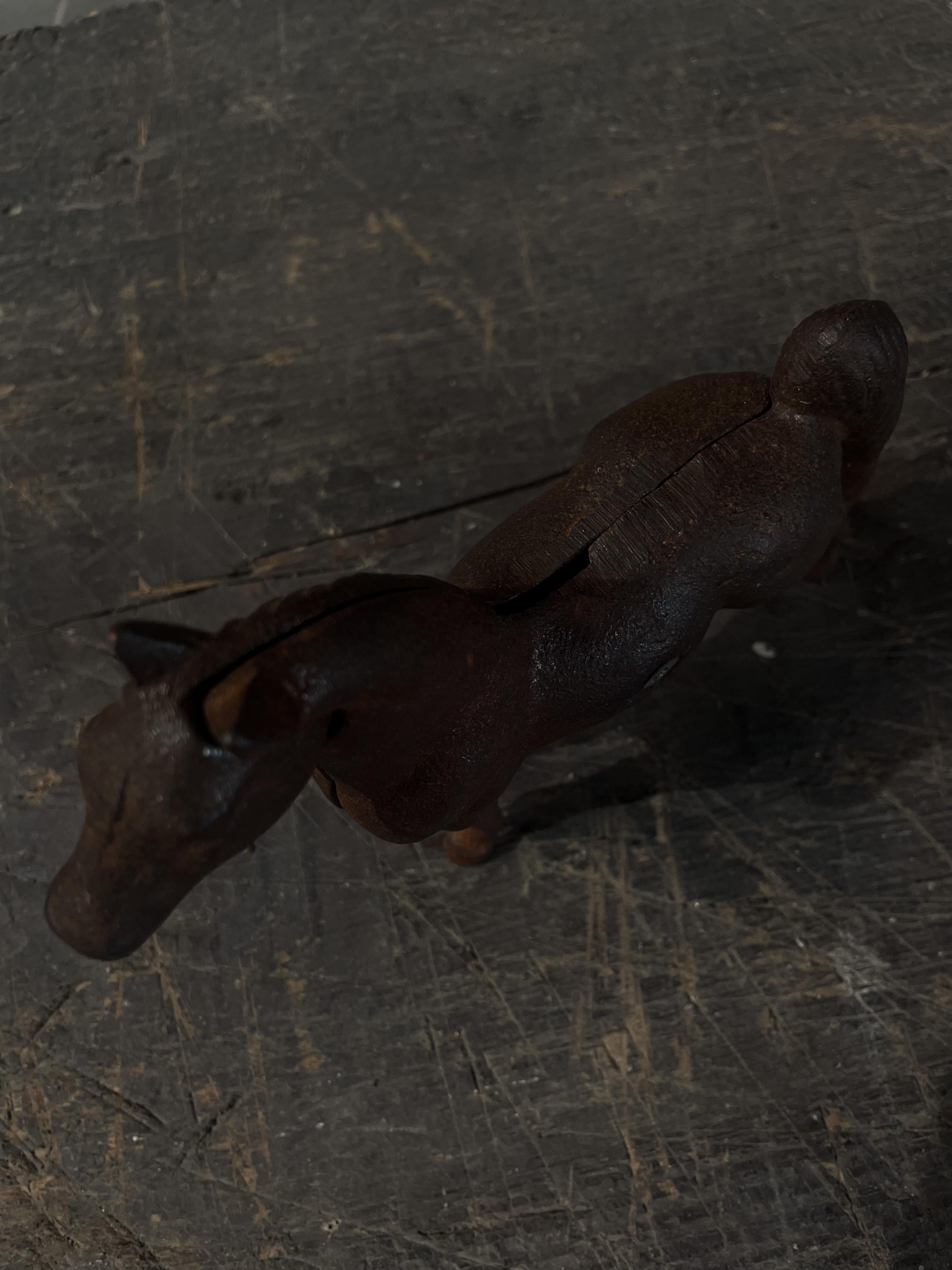 Vintage Cast Iron Horse Pony Bank Figure In Good Condition For Sale In Asheville, NC