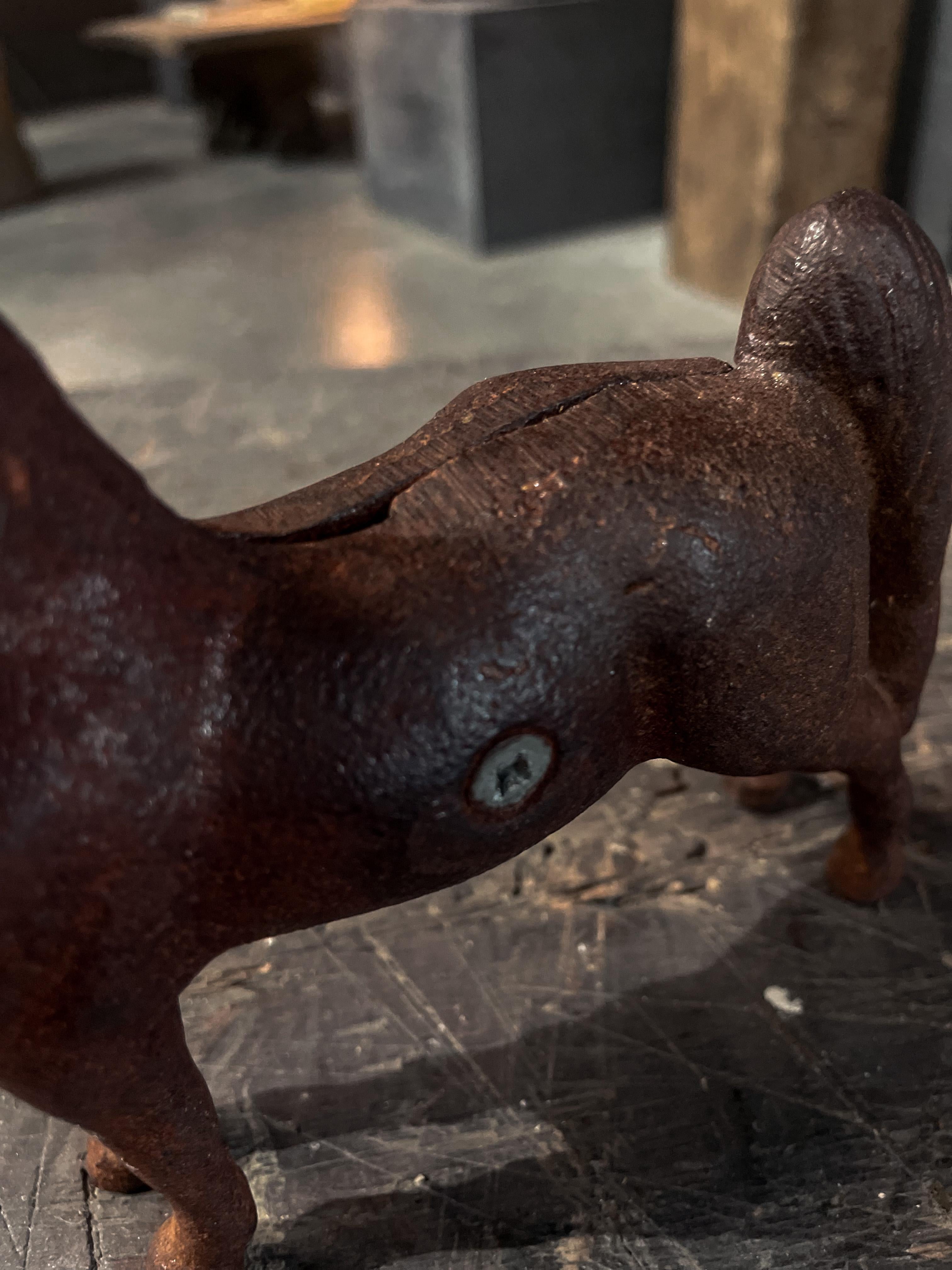 20th Century Vintage Cast Iron Horse Pony Bank Figure For Sale