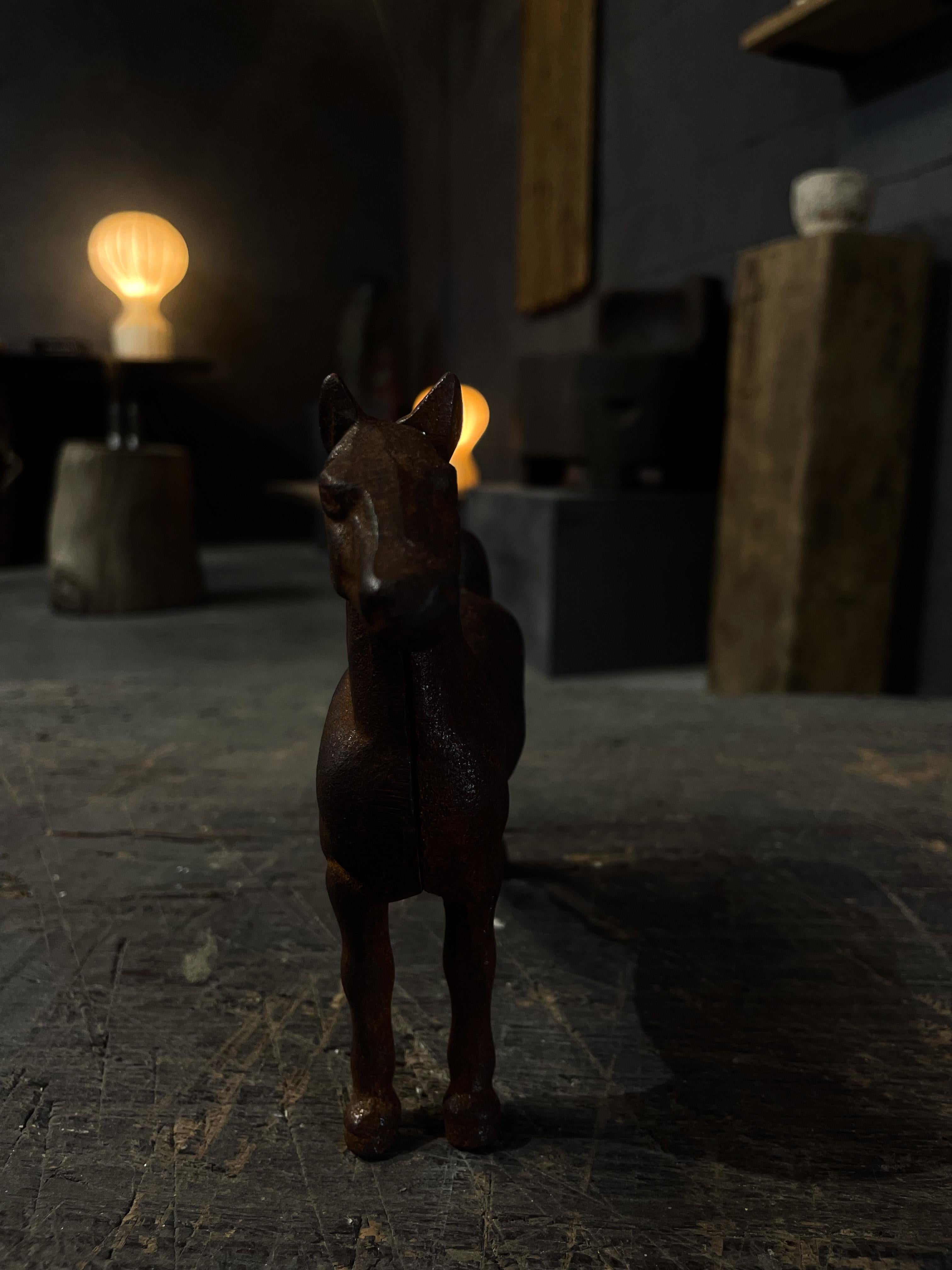Vintage Cast Iron Horse Pony Bank Figure For Sale 1