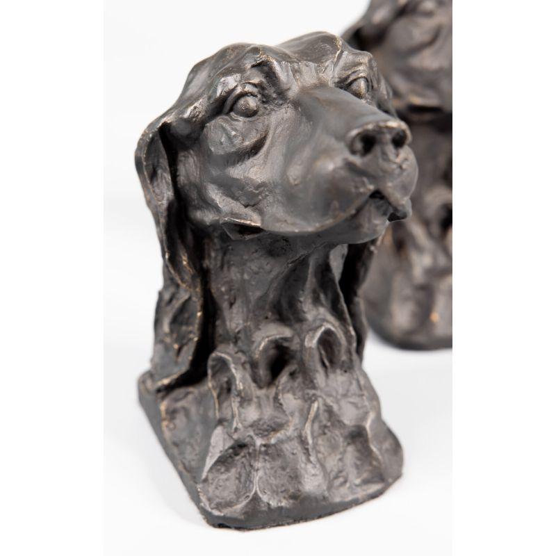 Vintage Cast Iron Irish Setter Dogs Bookends, a Pair In Good Condition In Pearland, TX