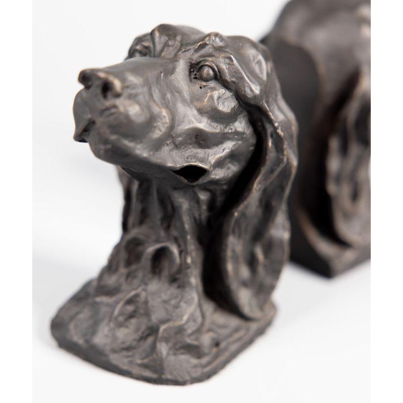 Vintage Cast Iron Irish Setter Dogs Bookends, a Pair 2