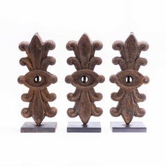 Vintage Cast Iron Mounted Fence Finials