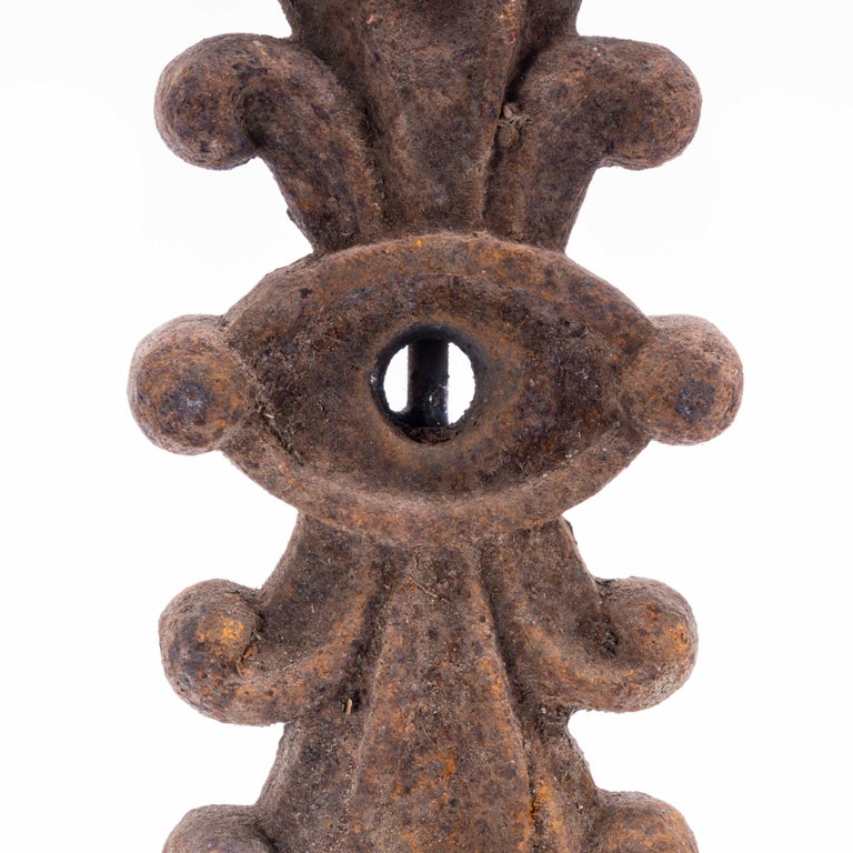 Vintage Cast Iron Mounted Fence Finials For Sale at 1stDibs