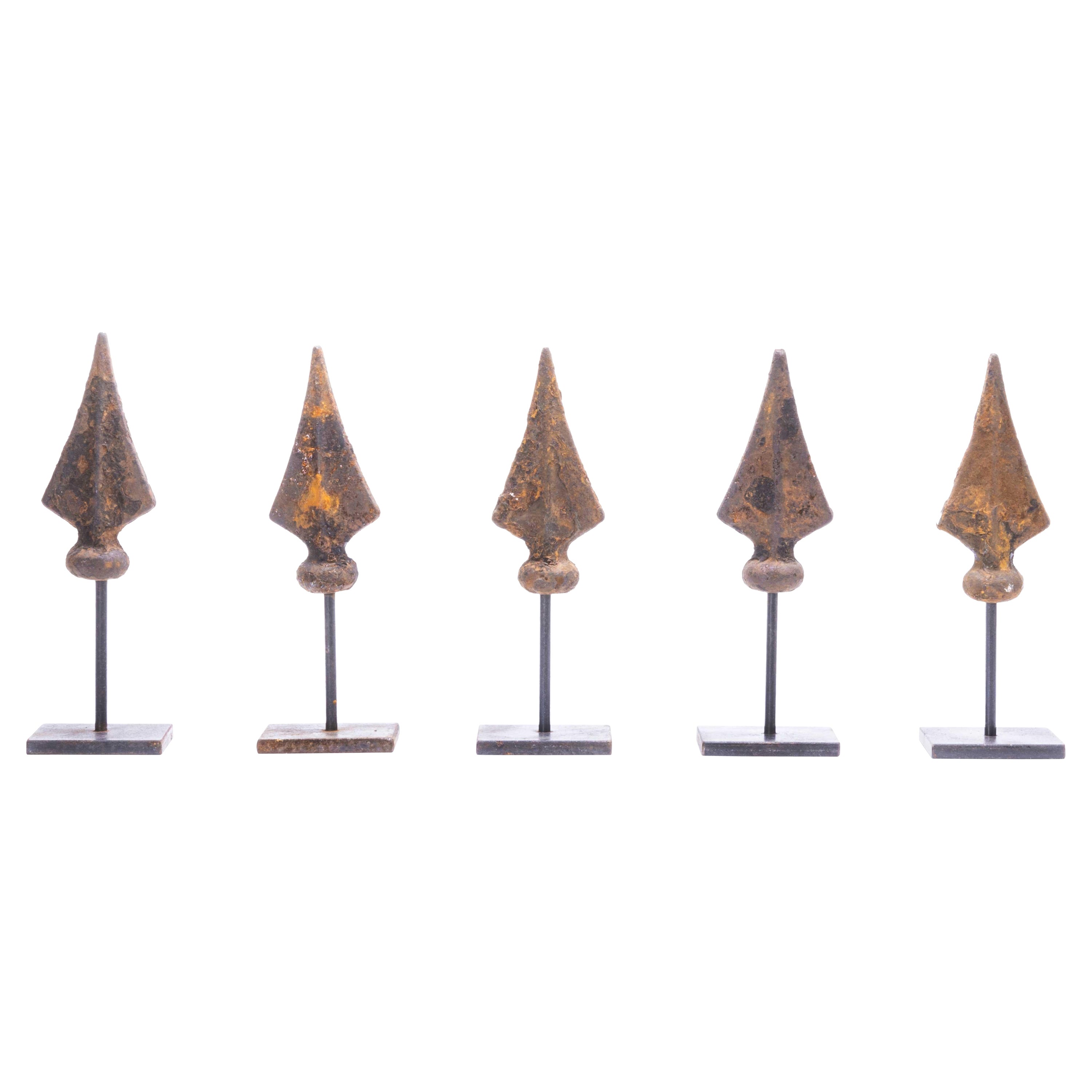 Vintage Cast Iron Mounted Fence Toppers