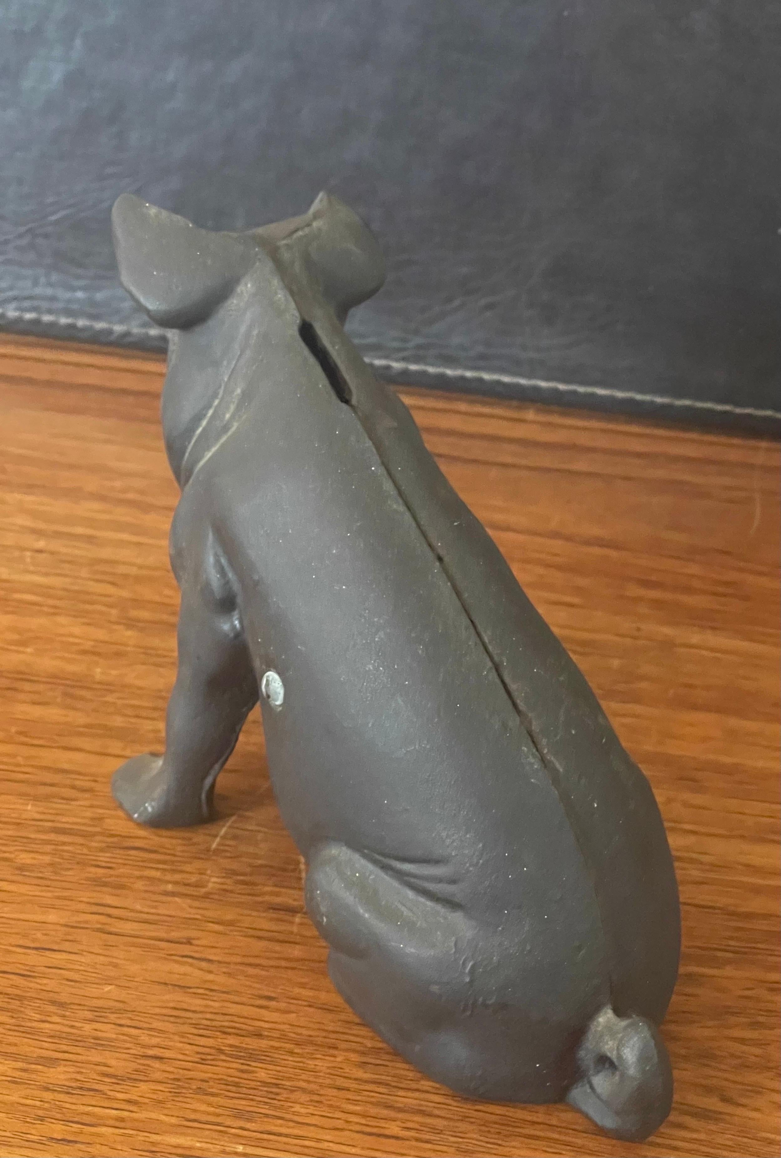 20th Century Vintage Cast Iron Pig Bank For Sale