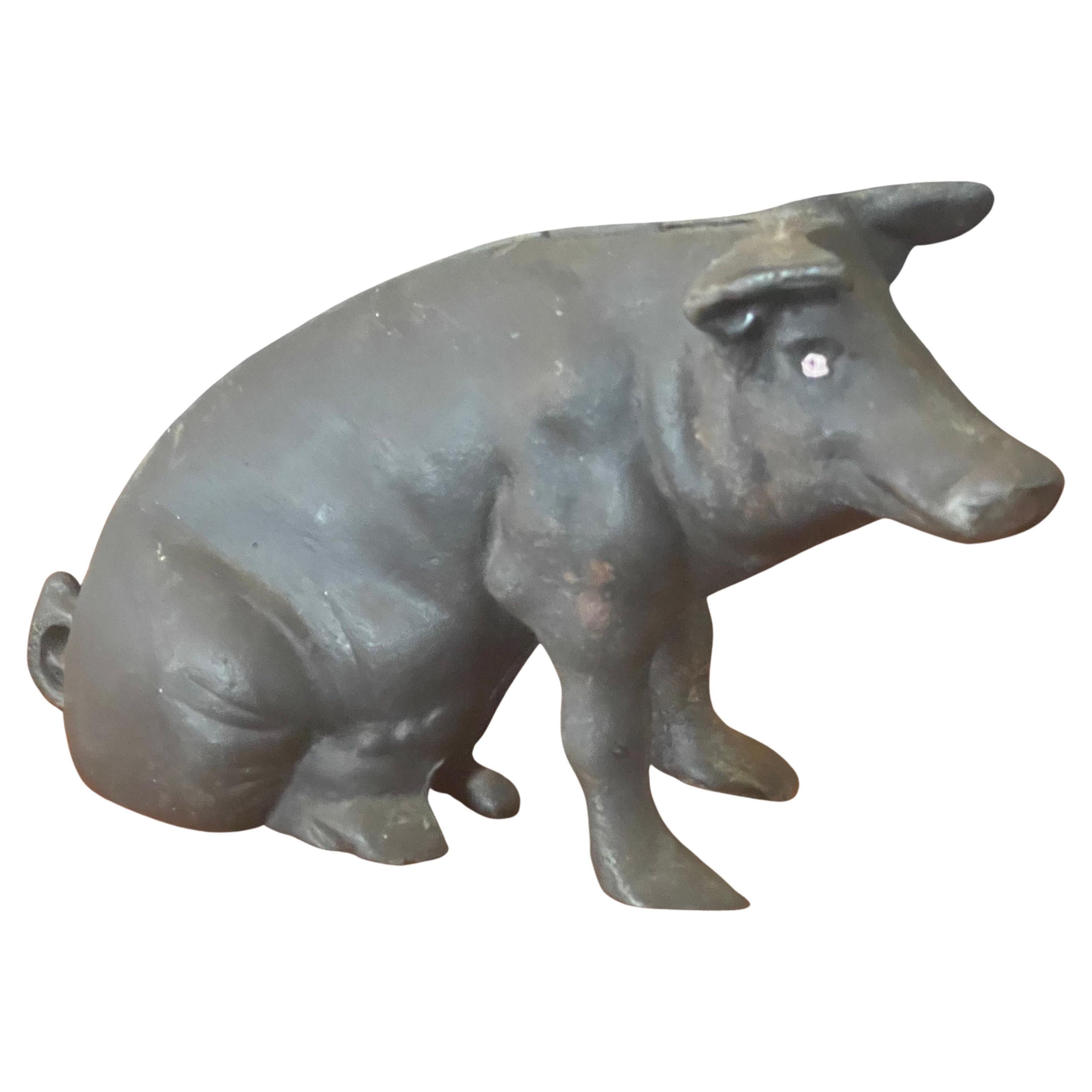 SIX Miniature Flying Pig Cast Iron Metal Figurines Statues 0184-10006 