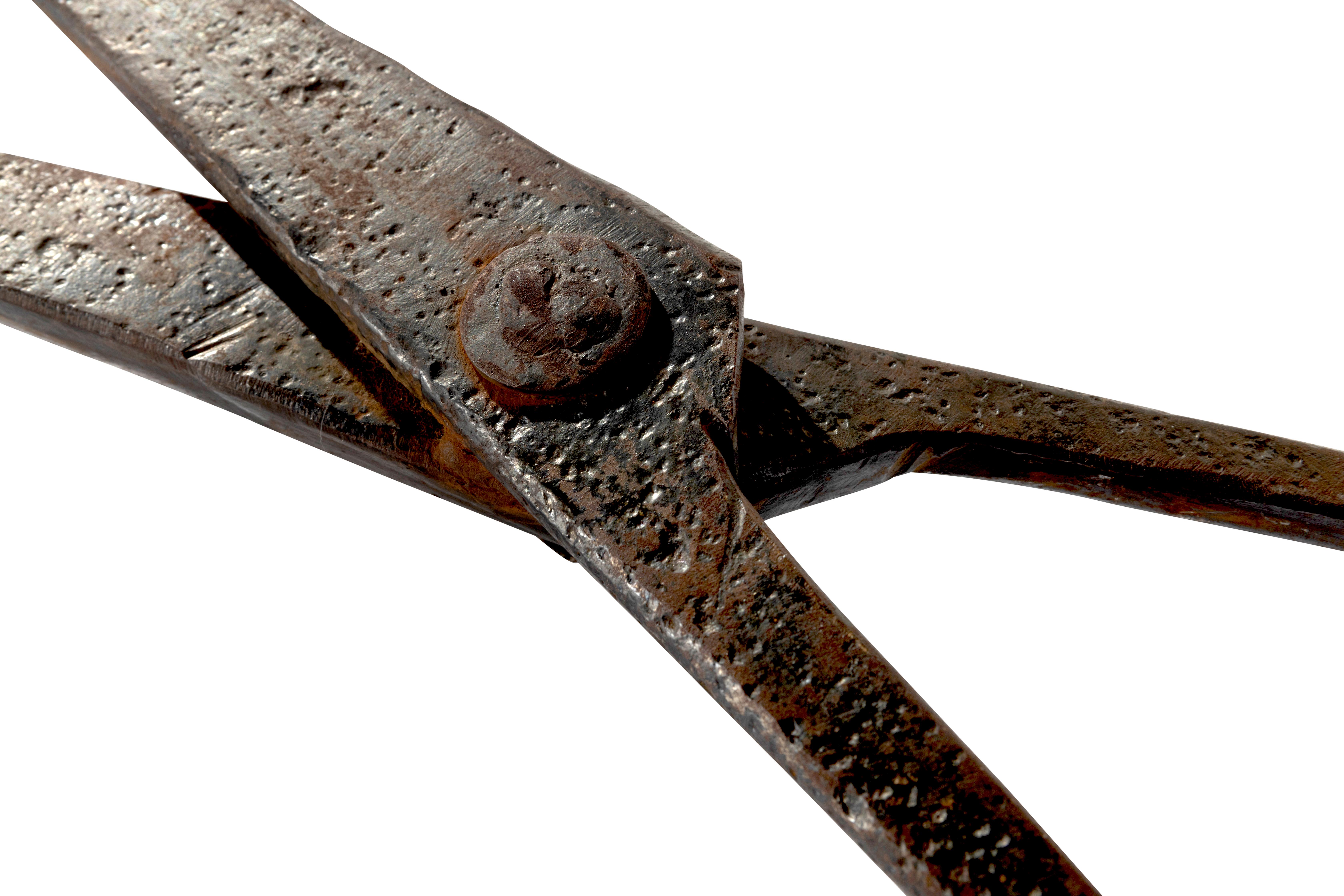 Rustic Vintage Cast Iron Scissors For Sale