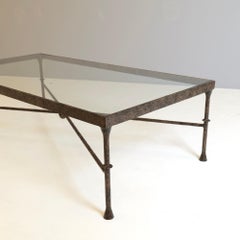 vintage cast iron table in the manner of Diego Giacometti - 1980s