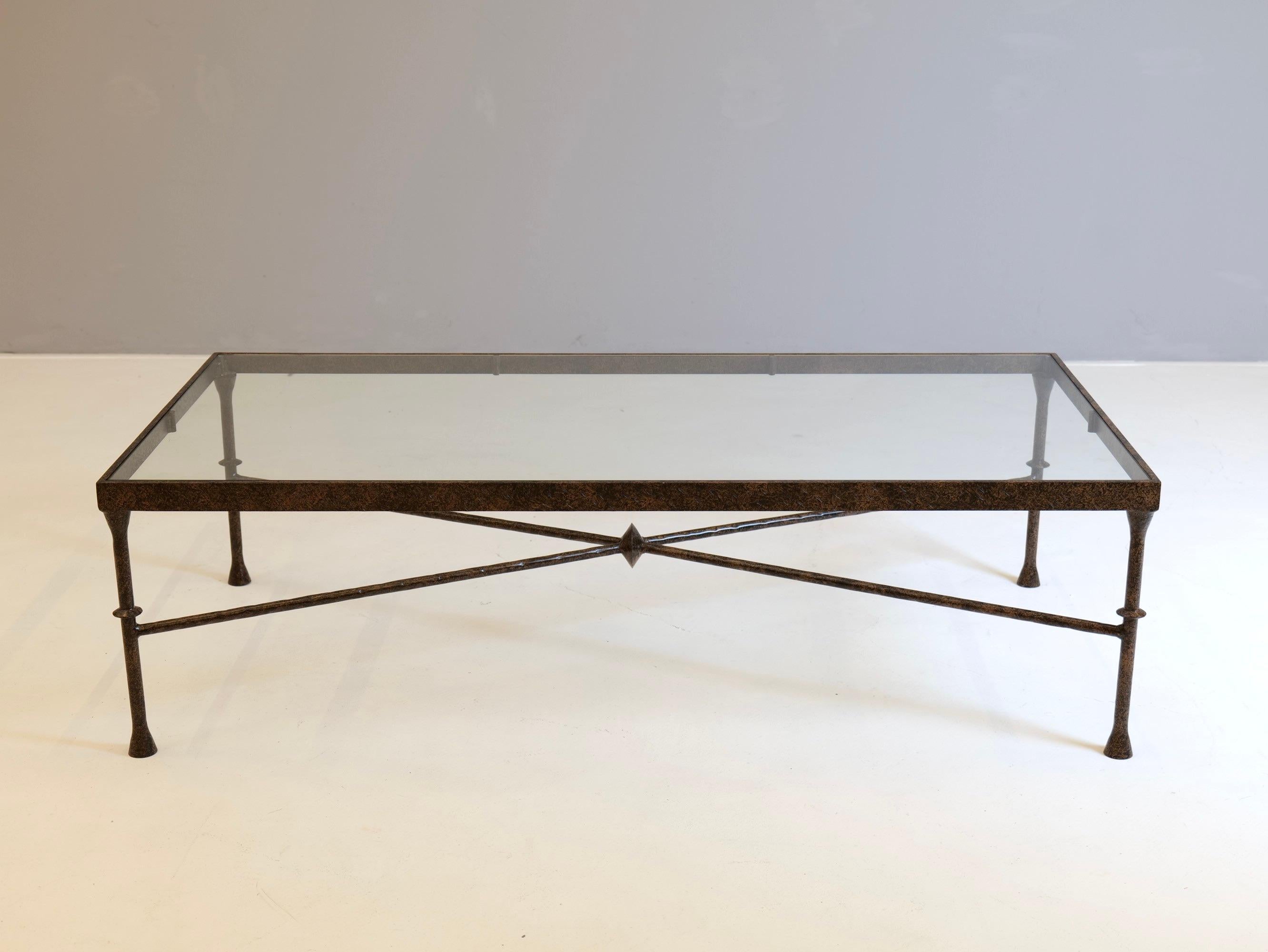 Fer Table vintage en fonte à la manière de Diego Giacometti - années 1980 en vente