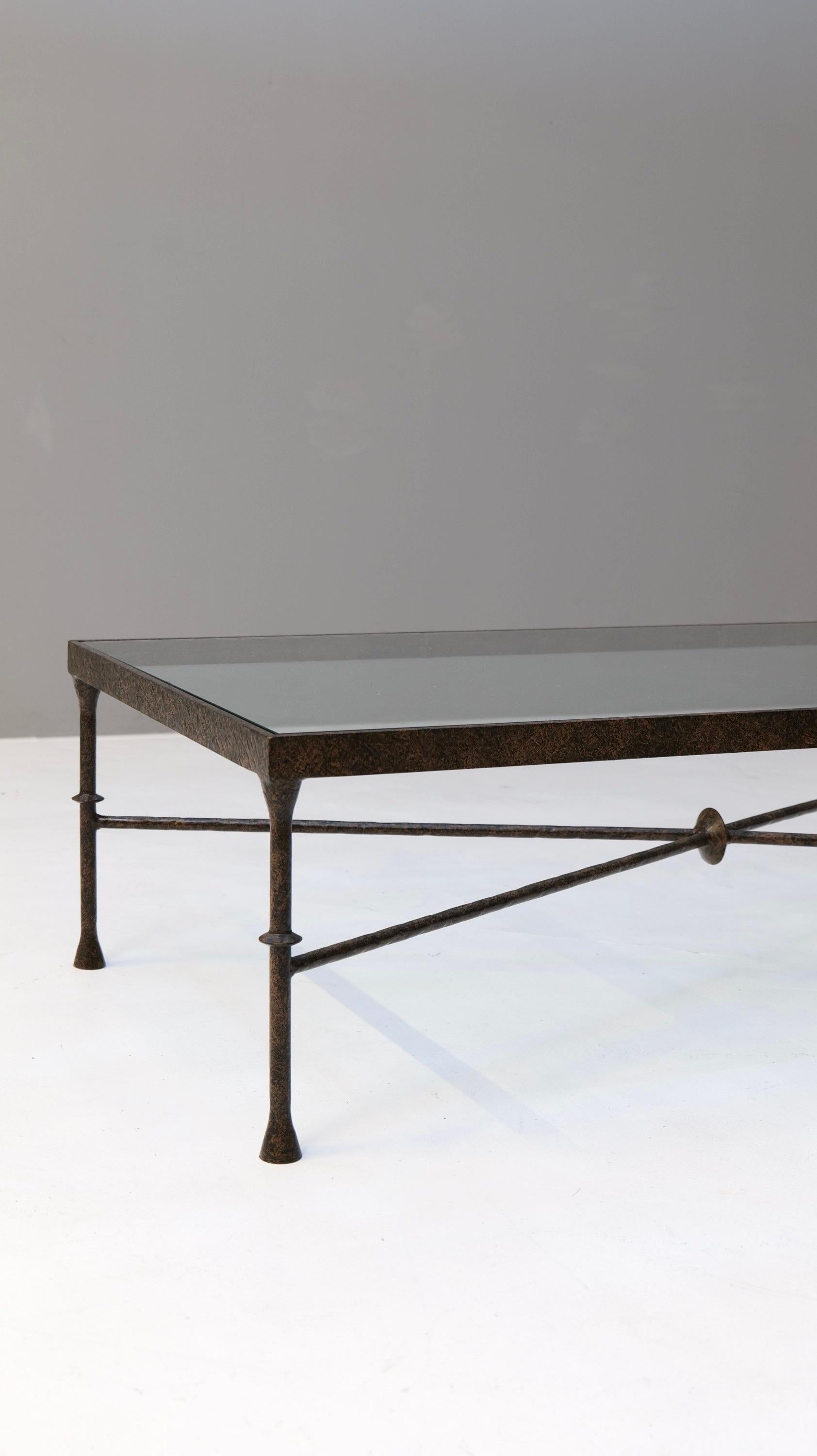 Table vintage en fonte à la manière de Diego Giacometti - années 1980 en vente 1