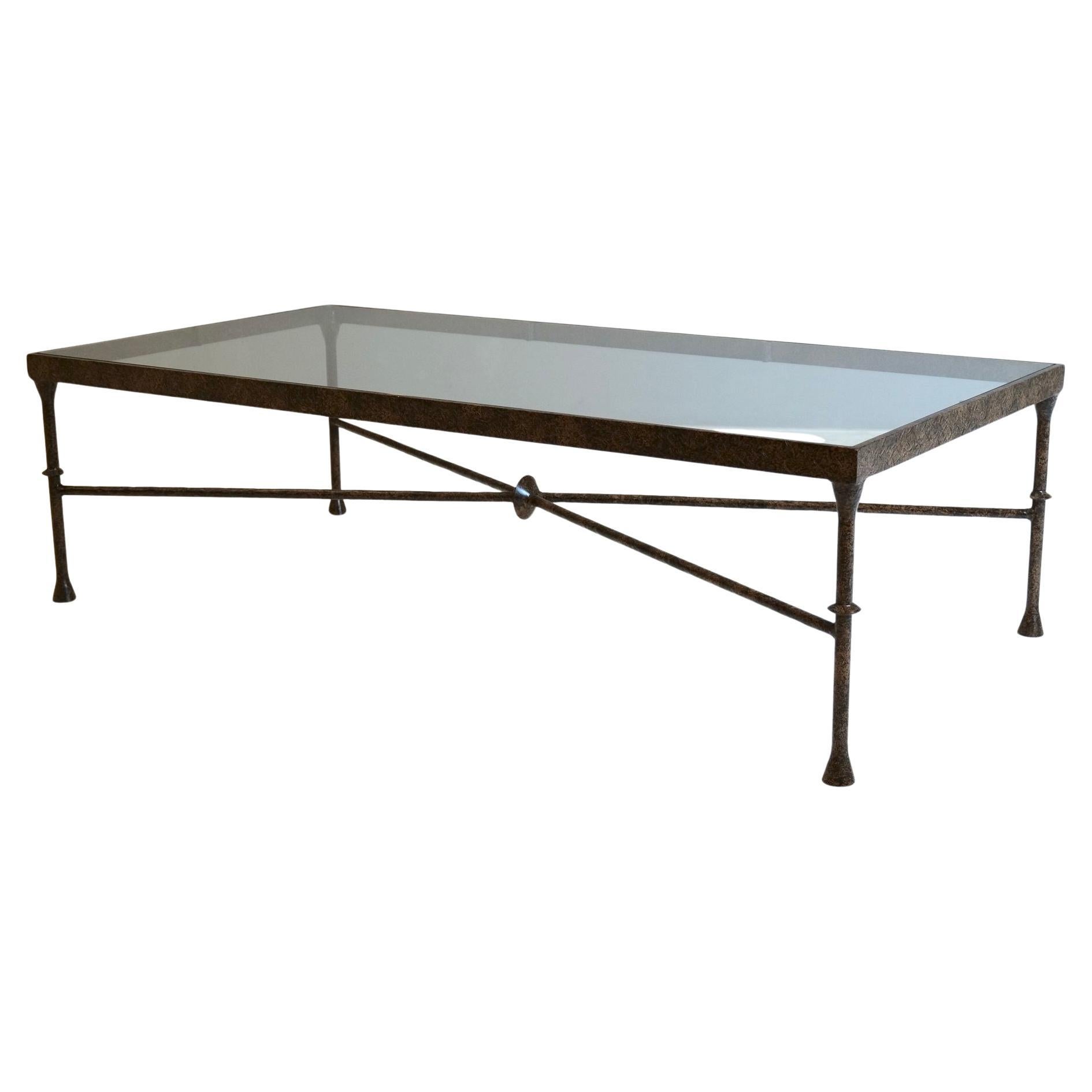 vintage cast iron table in the manner of Diego Giacometti - 1980s