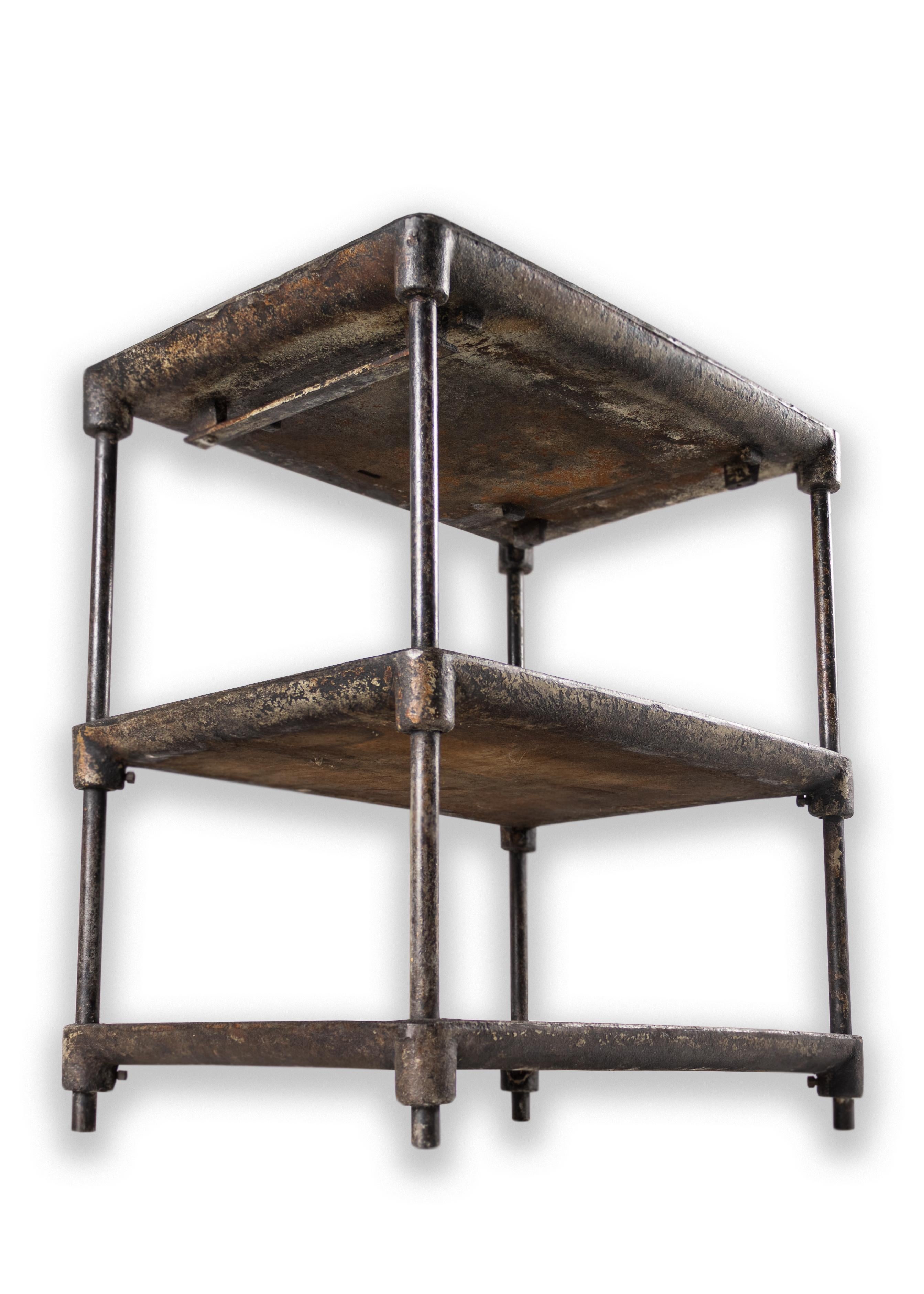 Rustic Cast Iron Tradesman Shelf