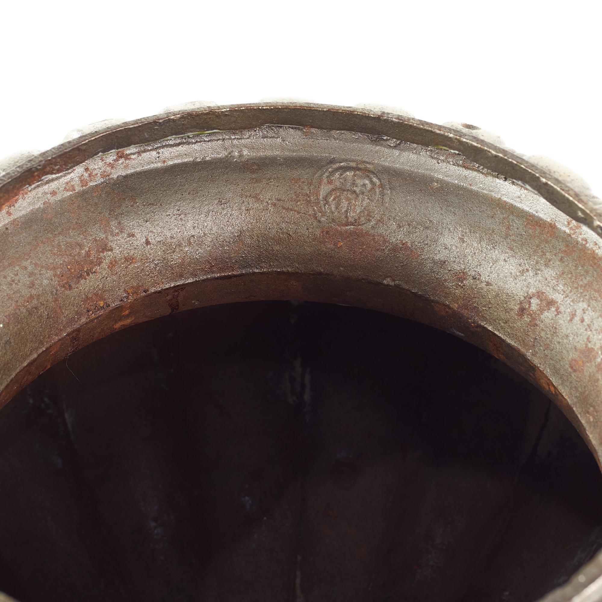 Vintage Cast Iron Urn Pots, Pair For Sale 11