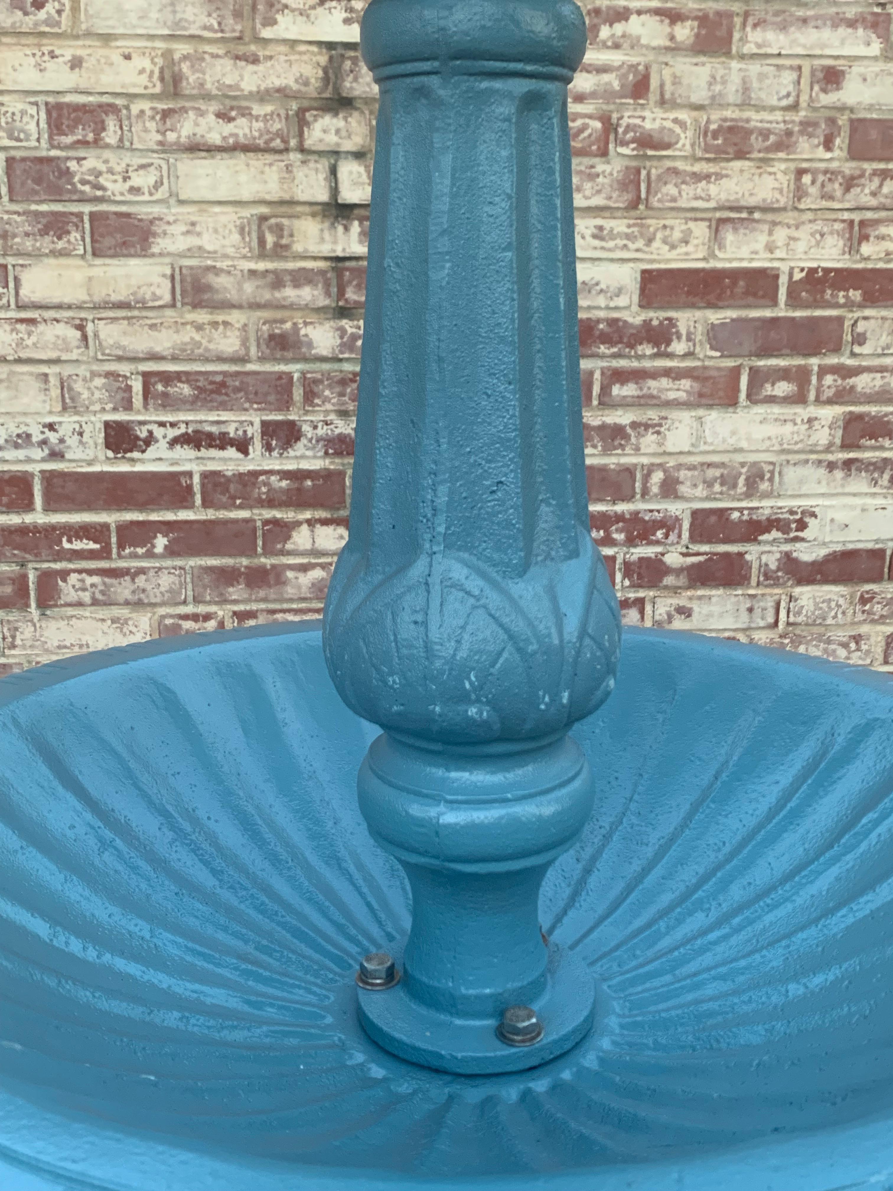 Vintage Cast Iron Victorian Style Three-Tier Heron Reclaimed Fountain - Restored 10