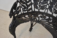 Vintage Cast Iron Winged Dragon Griffin Garden Bench Seat