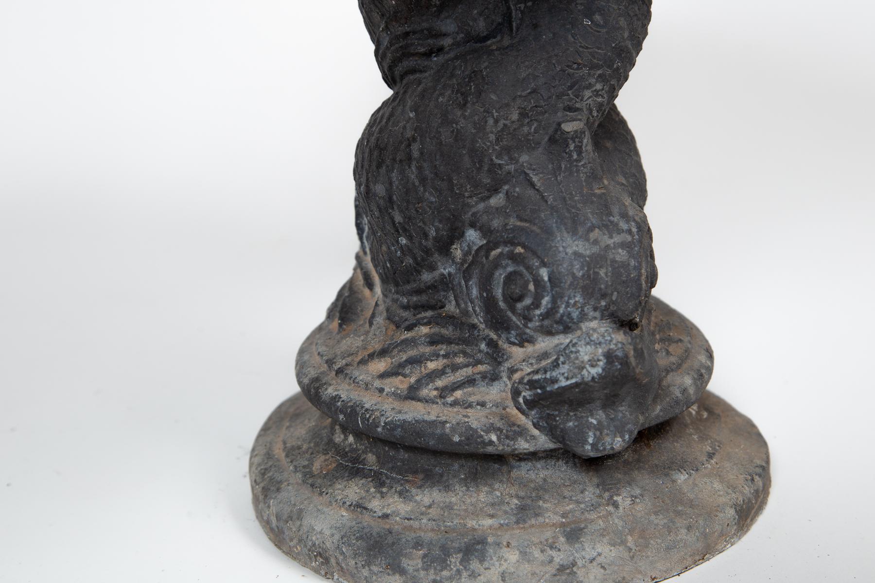Vintage Cast Lead Shell Form Bird Bath, 1920's For Sale 4
