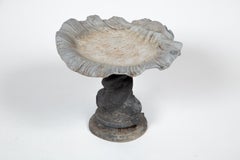 Vintage Cast Lead Shell Form Bird Bath, 1920's