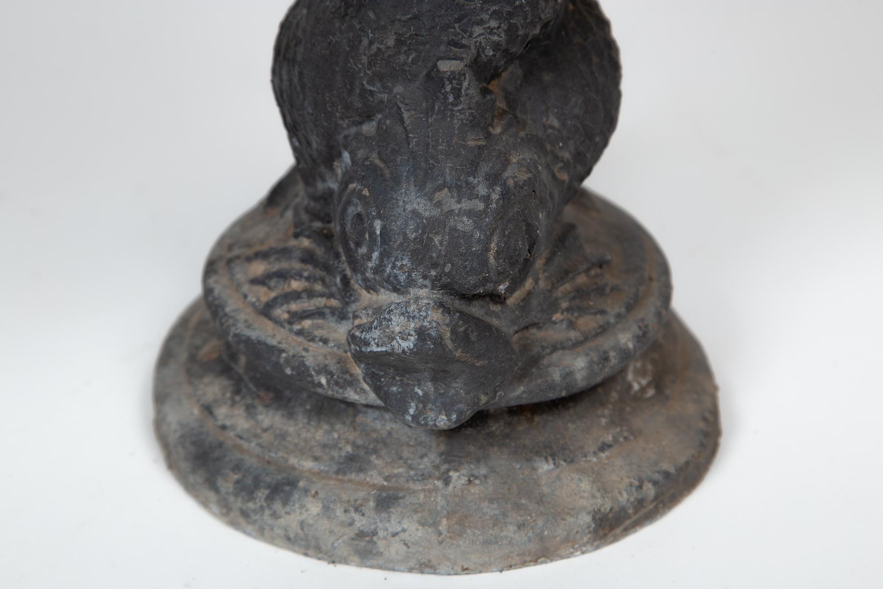 Vintage Cast Lead Shell Form Bird Bath, 1920's For Sale 3