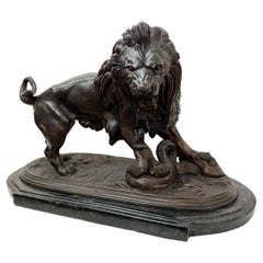 Vintage Cast Metal Lion
