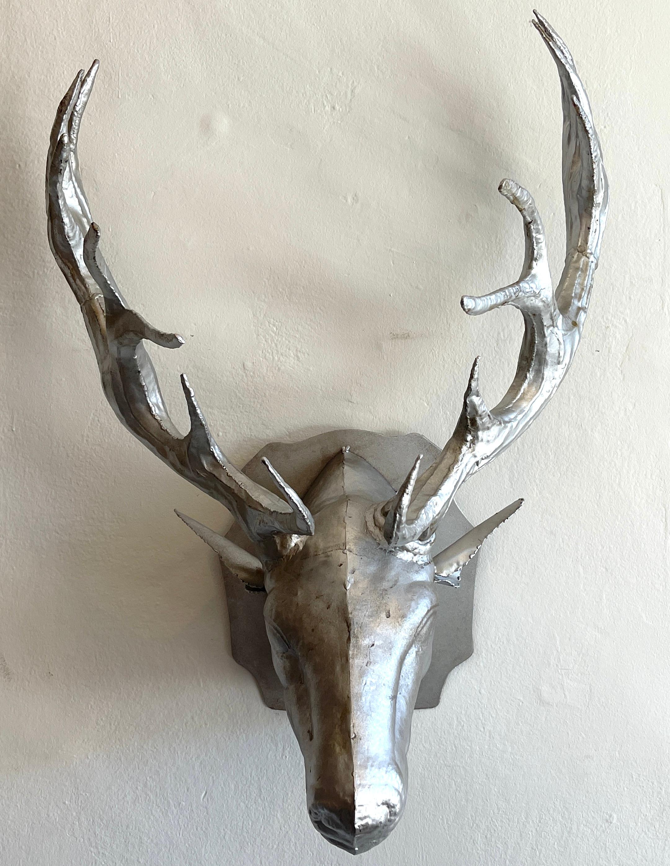 metal stag head