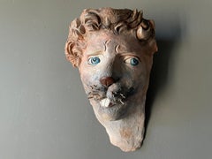 Vintage Cast Plaster Tribal Animal Mask