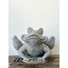 Vintage Cast Resin Frog Planter