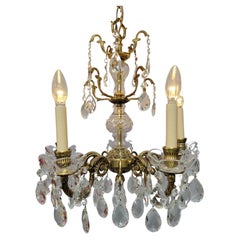 Vintage Cast Spanish Brass Chandelier