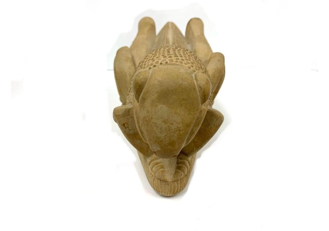 American Vintage Cast Stone Grasshopper Figure For Sale