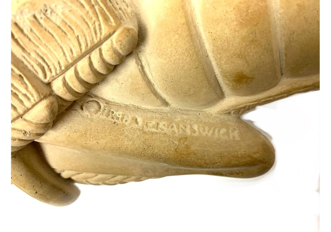 Vintage Cast Stone Grasshopper Figure For Sale 1