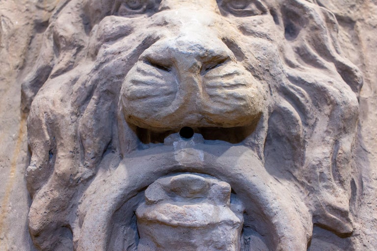 Vintage Cast Stone Lion Plaque at 1stDibs