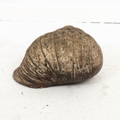 Vintage Cast Stone Snail Shell Garden Ornament