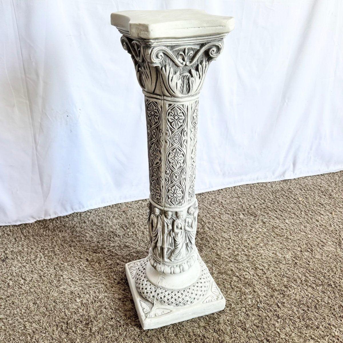 American Vintage Casted Plaster “9 Muses” Pedestal For Sale