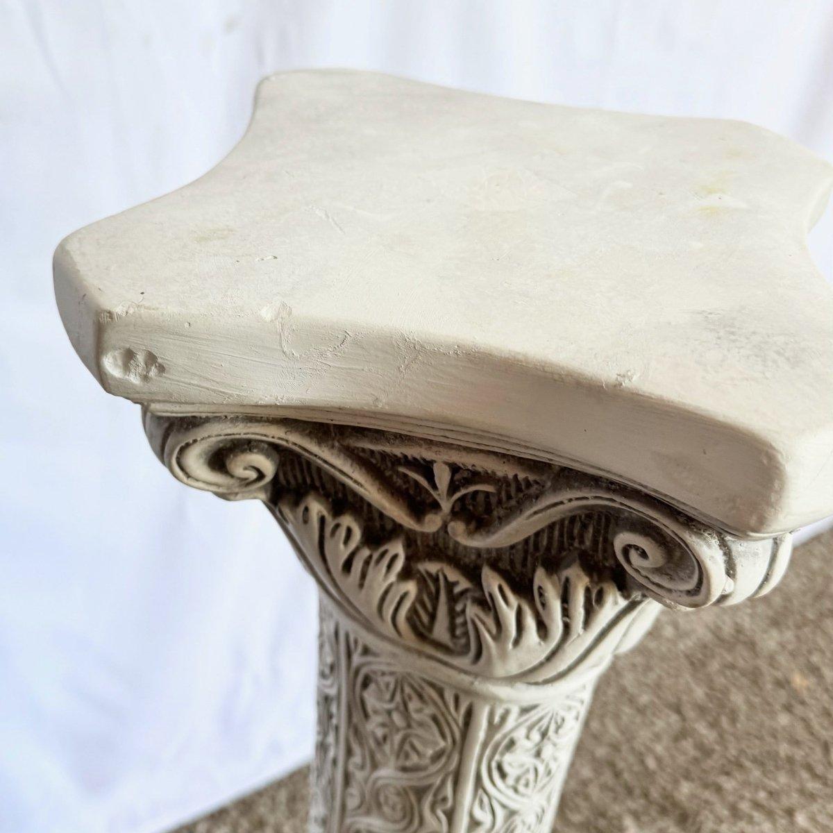 Vintage Casted Plaster “9 Muses” Pedestal For Sale 1