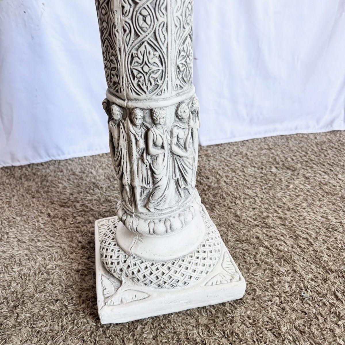 Vintage Casted Plaster “9 Muses” Pedestal For Sale 2
