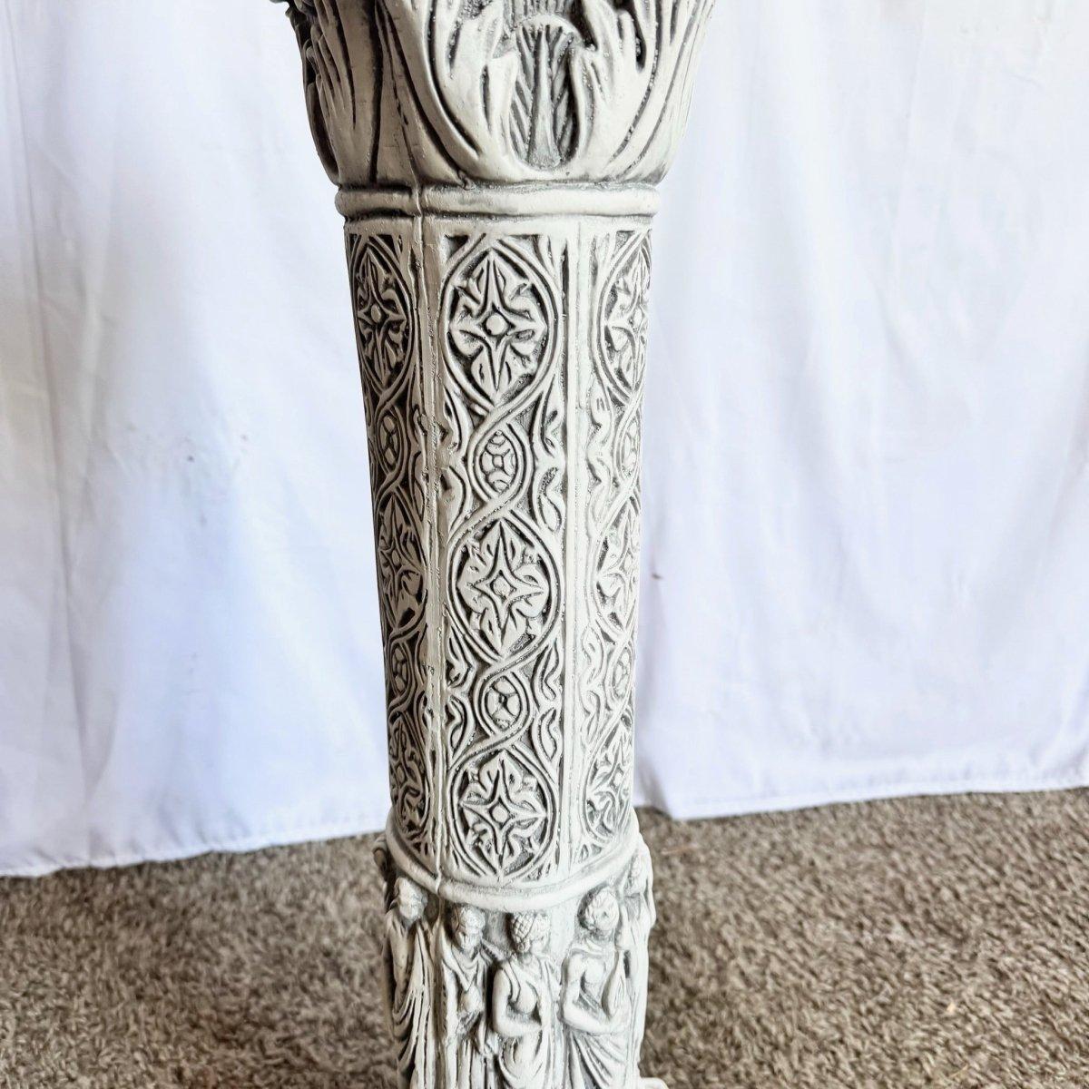 Vintage Casted Plaster “9 Muses” Pedestal For Sale 3