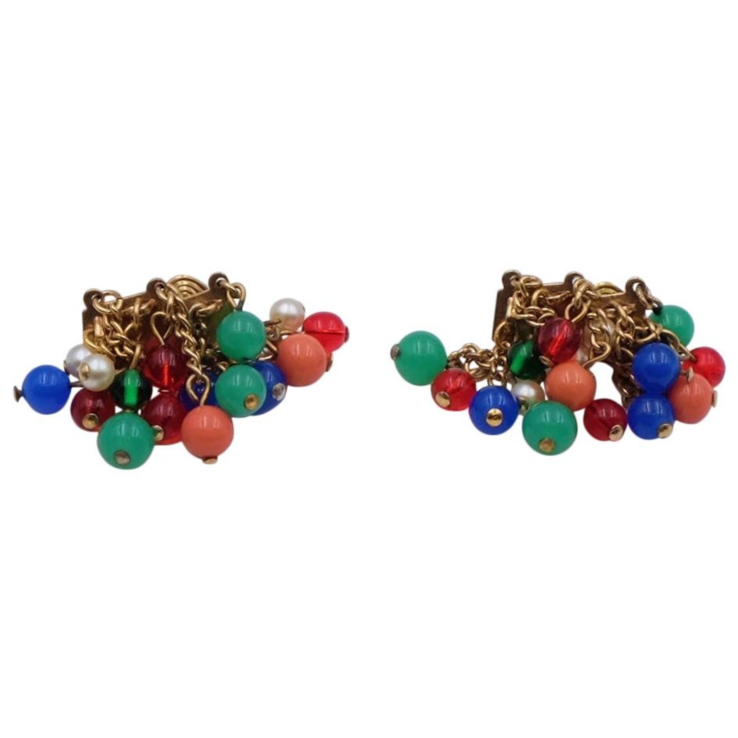 Vintage Castlecliff jewelry lot choker and earrings
