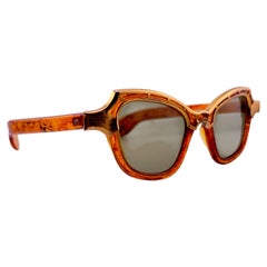 Vintage Cat Eye 1960's Stained Glass Handmade in Usa Sunglasses