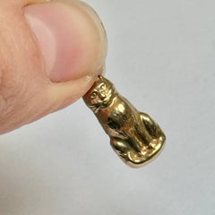 Vintage Cat Figurine 9 Carat Gold Charm
