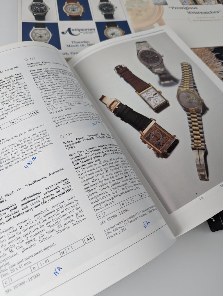 Vintage Catalog Collection of Antiquorum Luxury Watches 1999 2000 2001