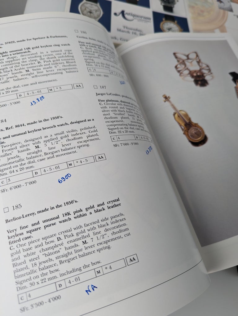 Vintage Catalog Collection of Antiquorum Luxury Watches 1999 2000 2001