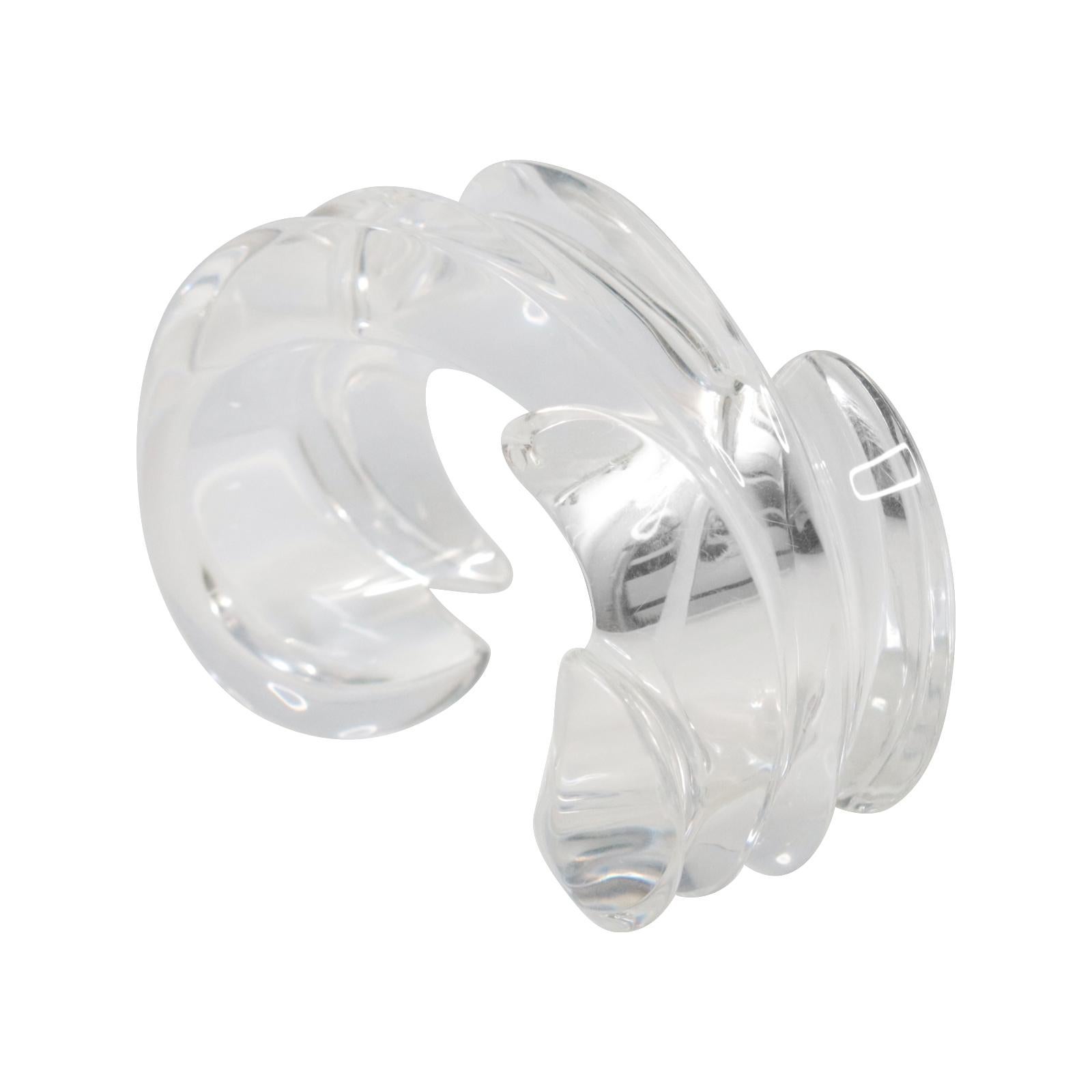 Modern Vintage Catherine Knoll Lucite Cuff Bracelet Circa 1980's For Sale