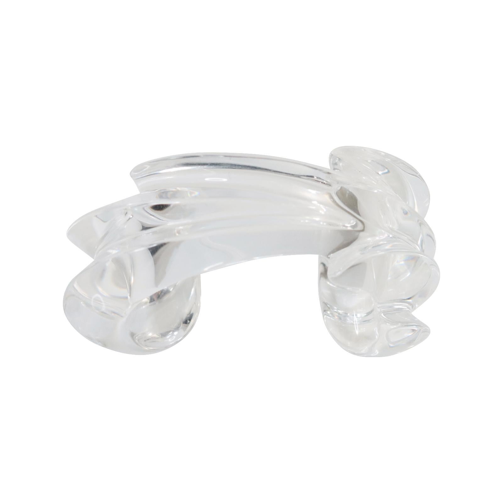Vintage Catherine Knoll Lucite Cuff Bracelet Circa 1980's In Good Condition For Sale In New York, NY