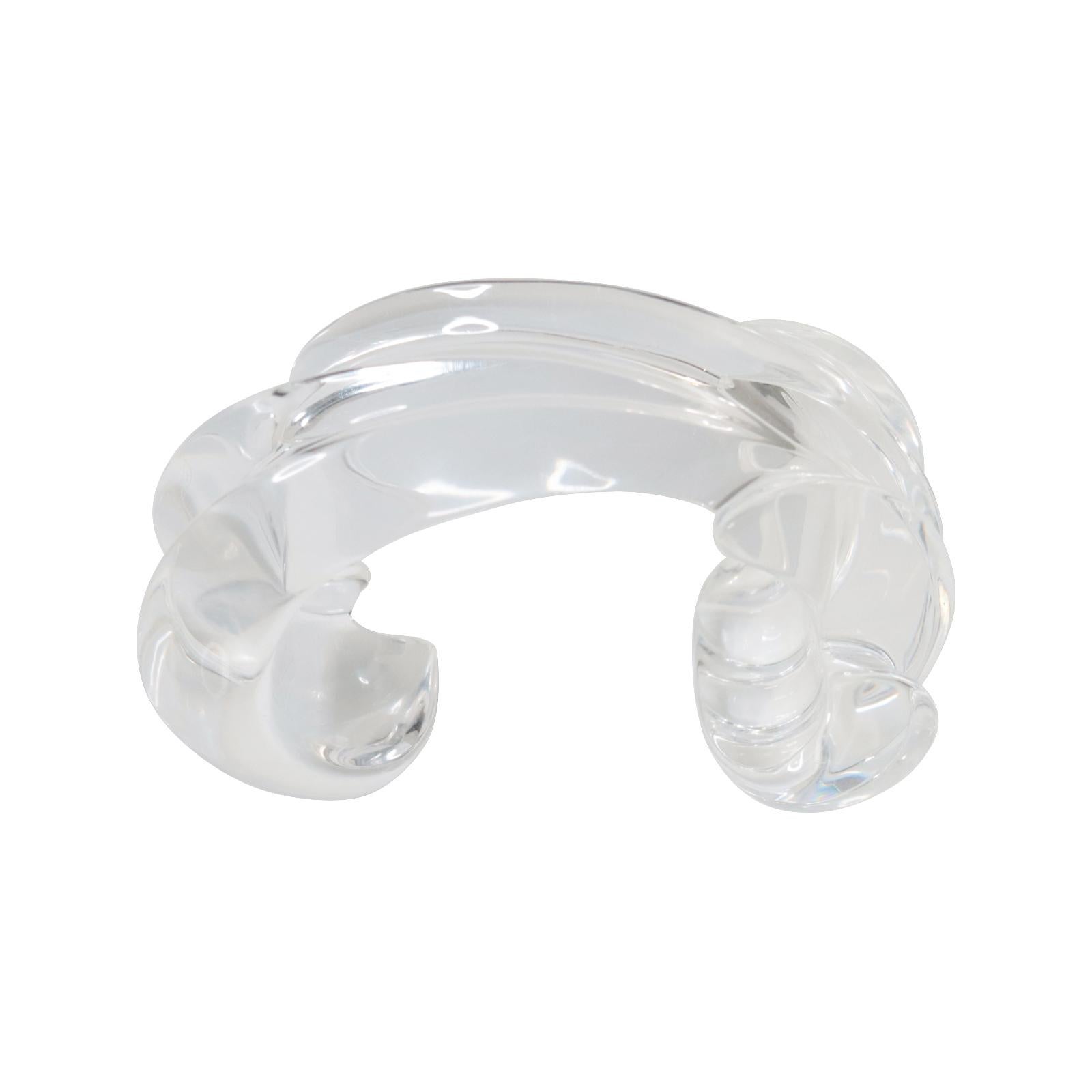 Women's or Men's Vintage Catherine Knoll Lucite Cuff Bracelet Circa 1980's For Sale