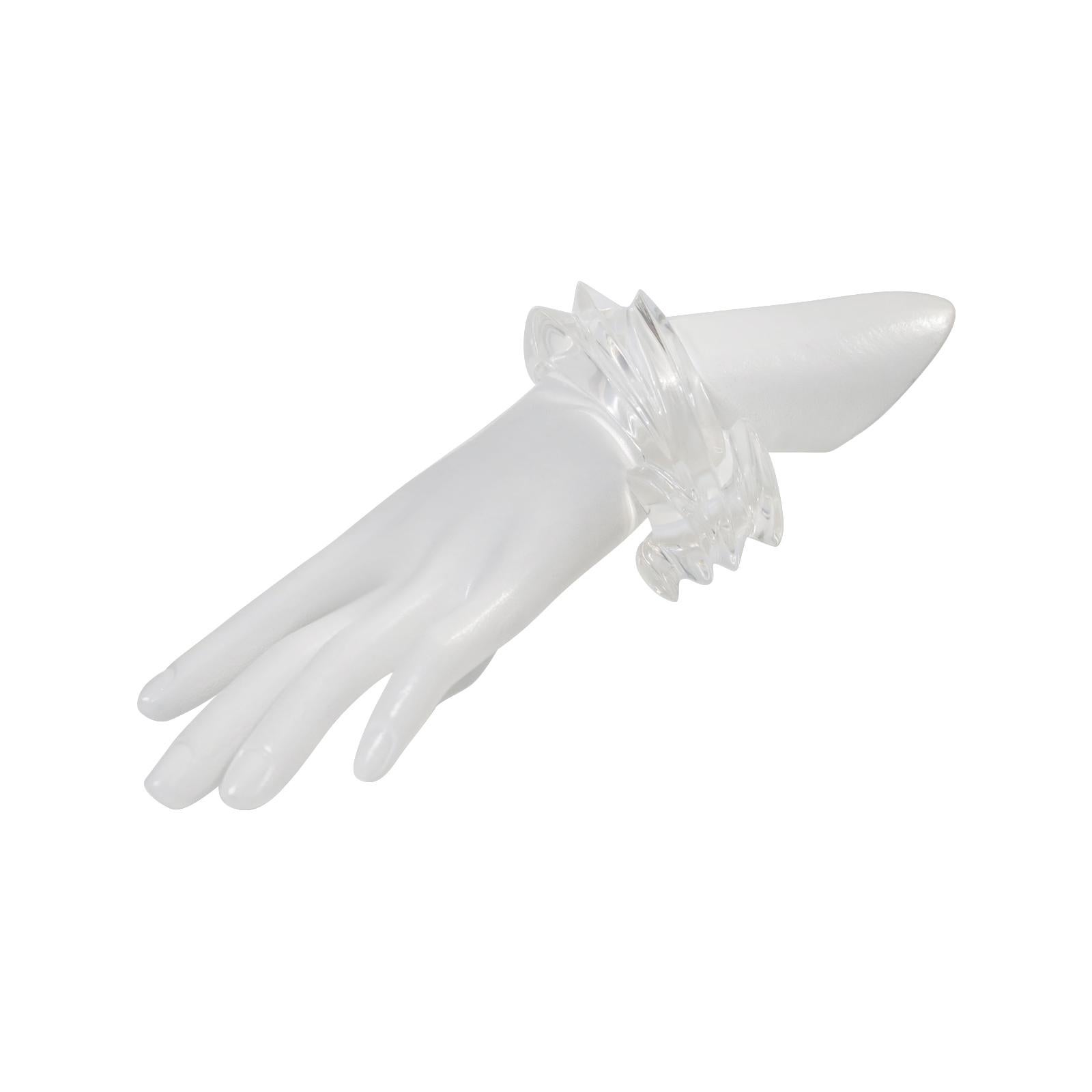 Vintage Catherine Knoll Lucite Cuff Bracelet Circa 1980's For Sale 1