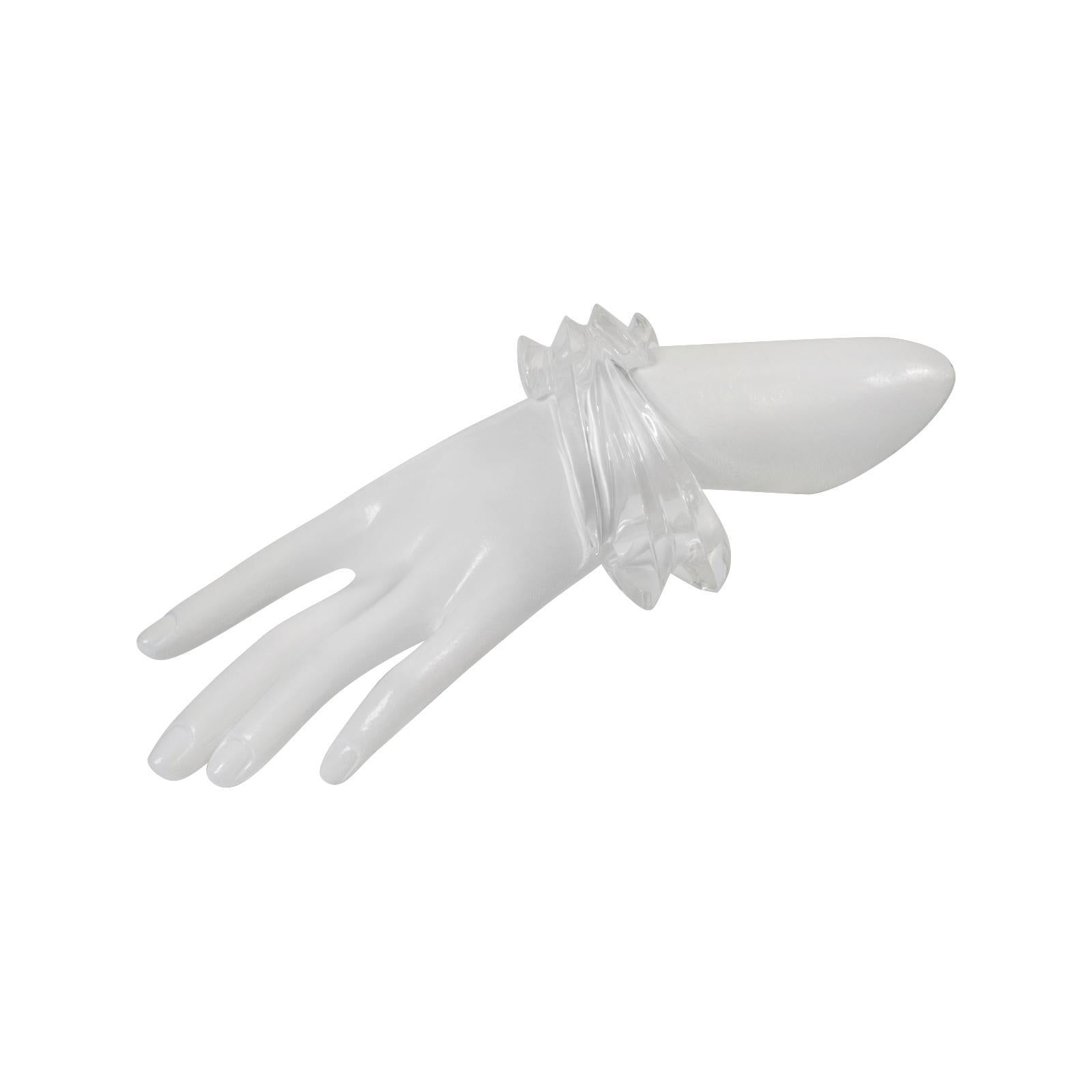 Vintage Catherine Knoll Lucite Cuff Bracelet Circa 1980's For Sale 2