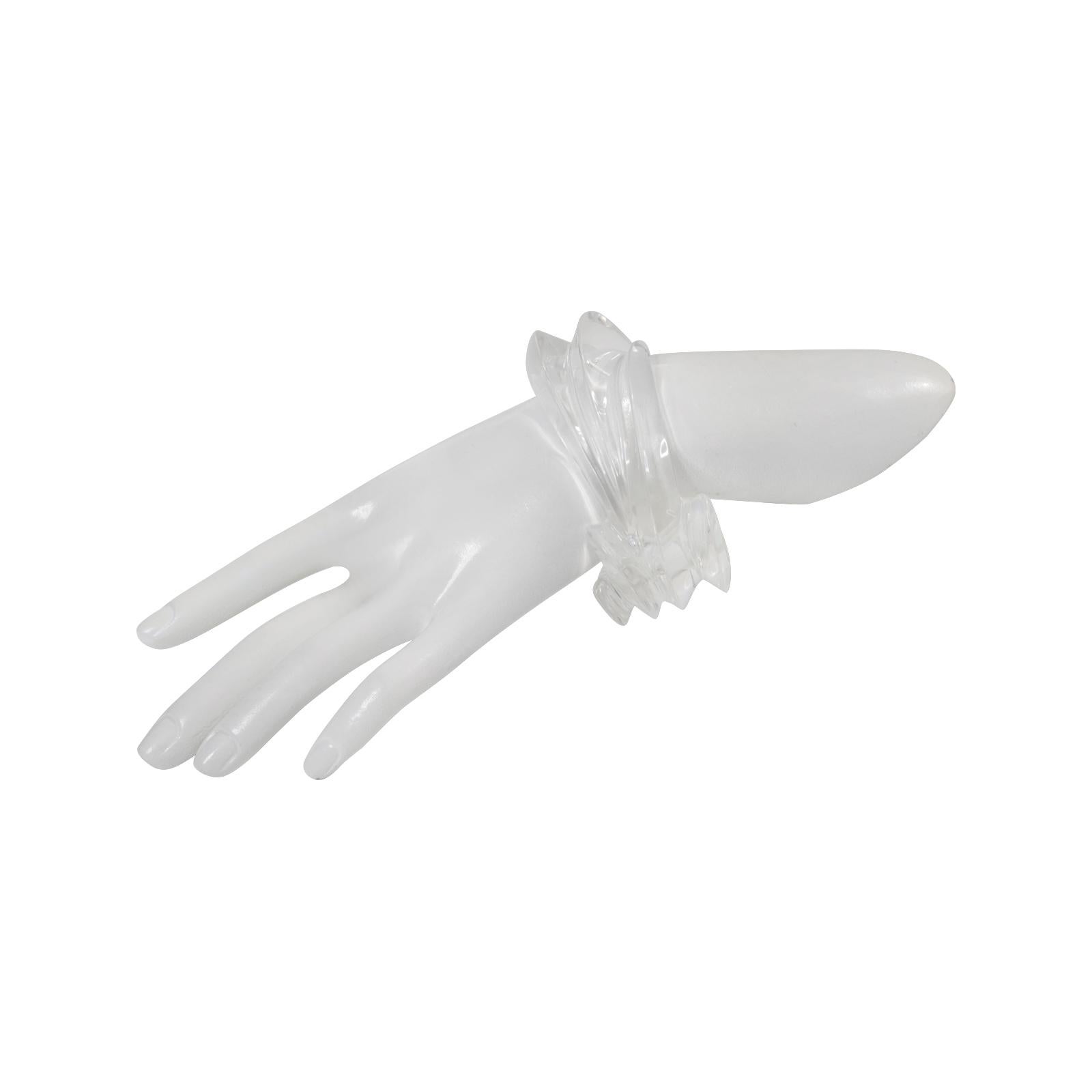Vintage Catherine Knoll Lucite Cuff Bracelet Circa 1980's For Sale 4